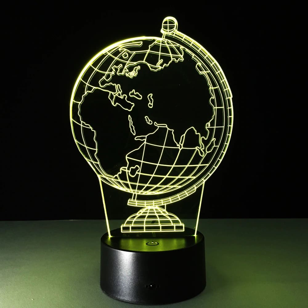 Lampe Globe Terrestre Illusion 3D