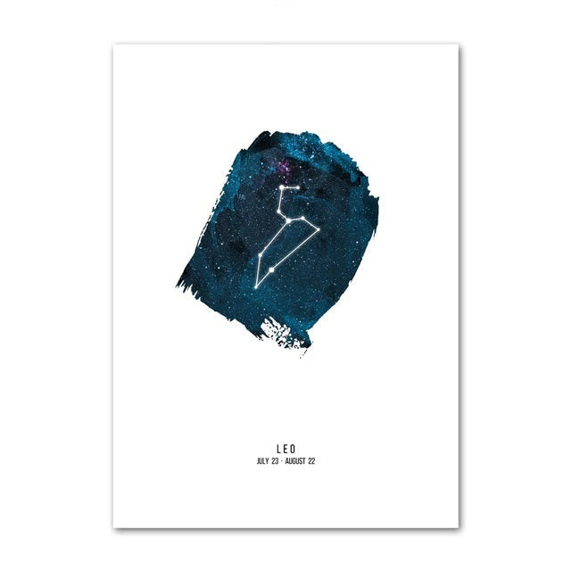 Poster Signes du Zodiaque | Constellations Lion