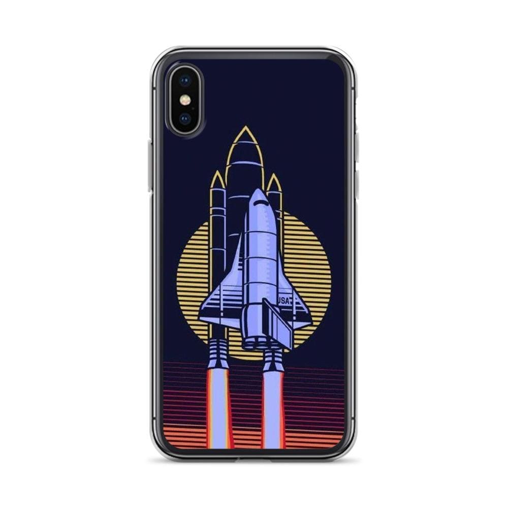 Coque iPhone Navette Spatiale Retrowave iPhone X XS