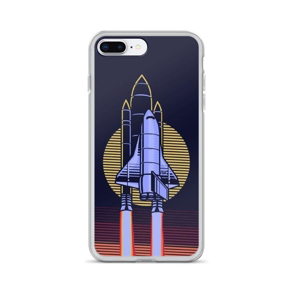 Coque iPhone Navette Spatiale Retrowave iPhone 7 Plus 8 Plus