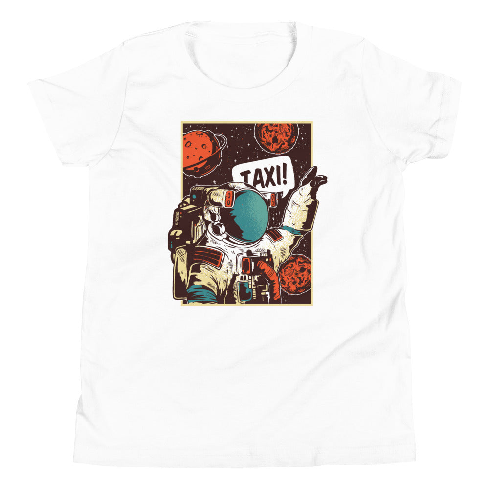 T-shirt Astronaute Taxi (Enfant) Blanc