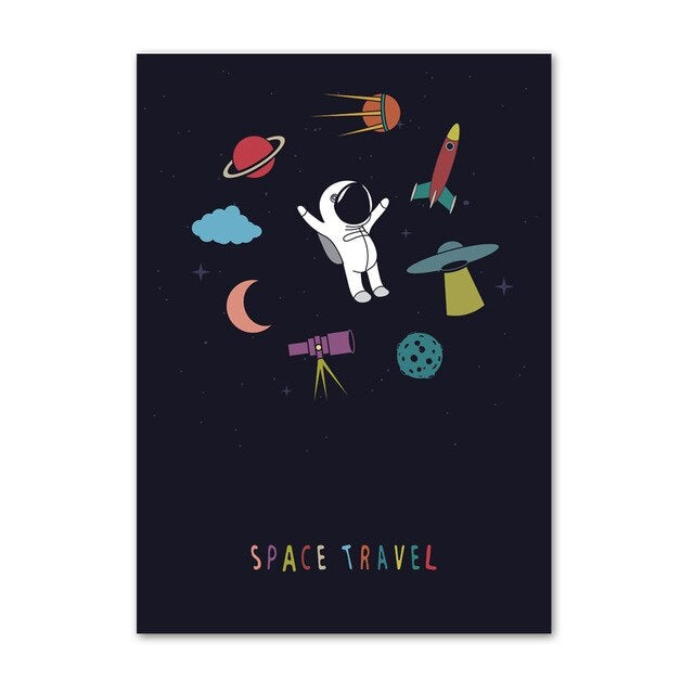 Poster Astronaute - Space Travel 60 x 100 cm