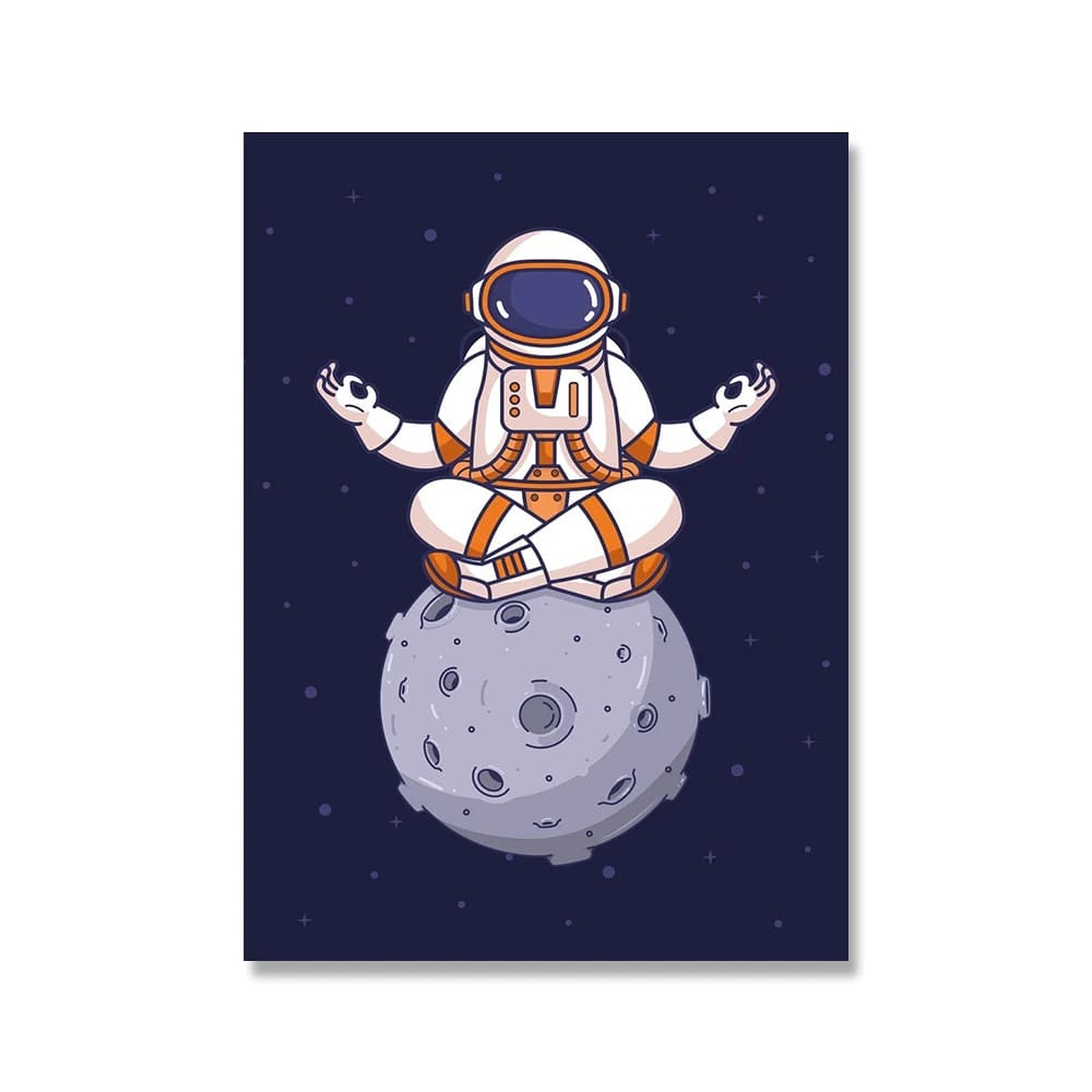 Poster Astronaute en Méditation 50 x 75 cm