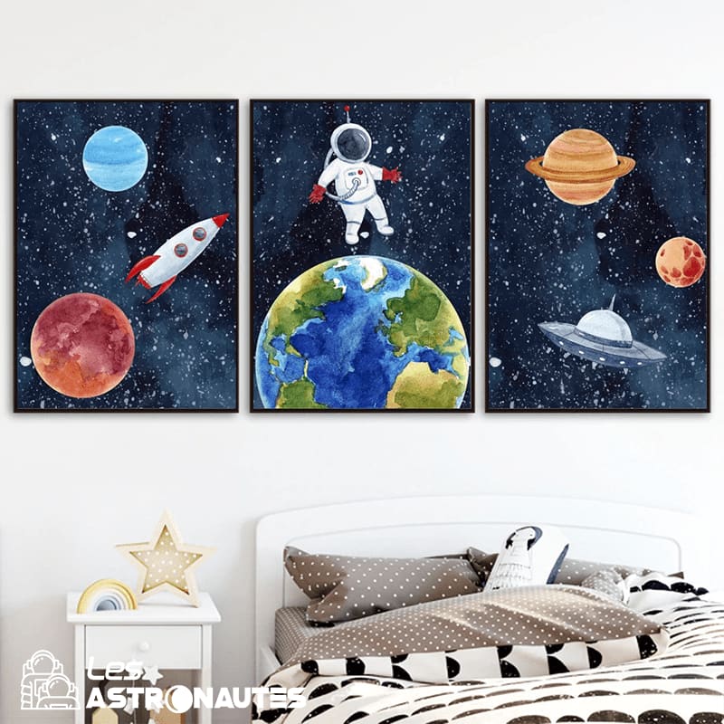 Poster Enfant Voyage Cosmique