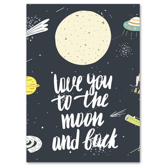 Poster Enfant Horizon Lunaire 30x40cm