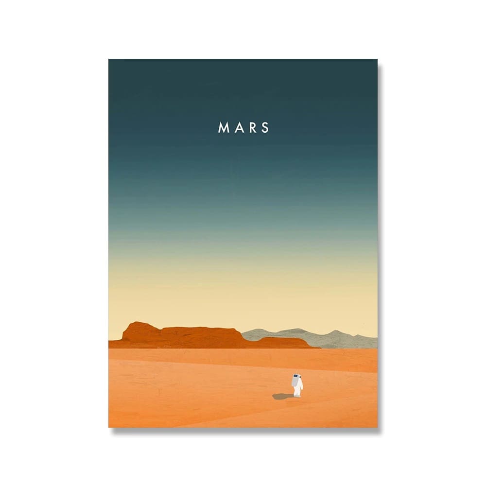 Poster Illustration Planète Mars