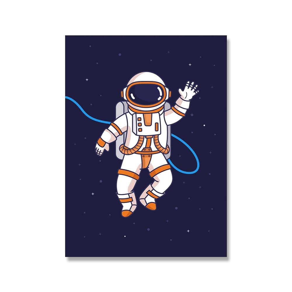 Poster Imprimé Astronaute dans l'Espace 50 x 75 cm