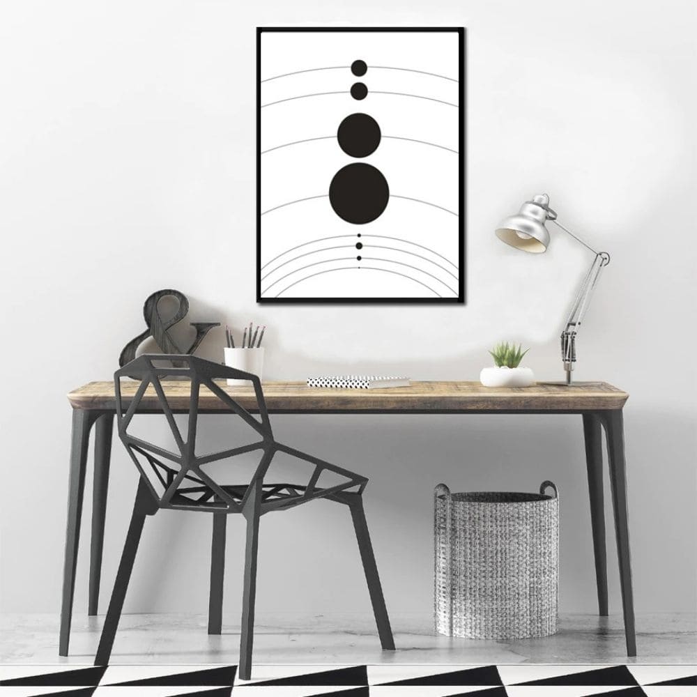 Poster Minimaliste Planètes du Système Solaire