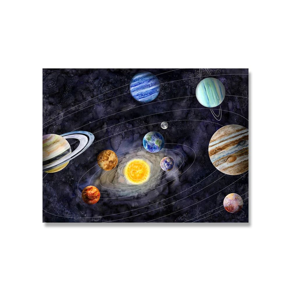 Poster Peinture Planètes du Système Solaire