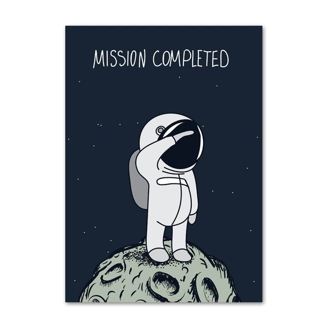 Poster Astronaute - Mission Accomplie