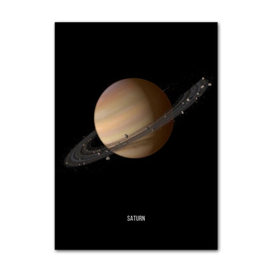 Poster Planète Saturne 60 x 100 cm