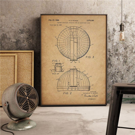 Poster Plan d'un Observatoire Astronomique