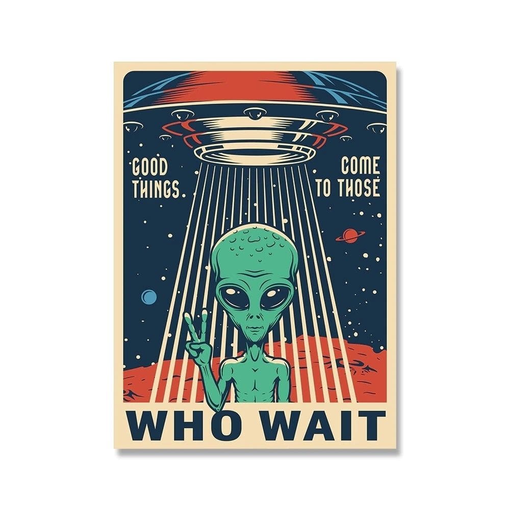 Poster Rétro Alien 50 x 70 cm