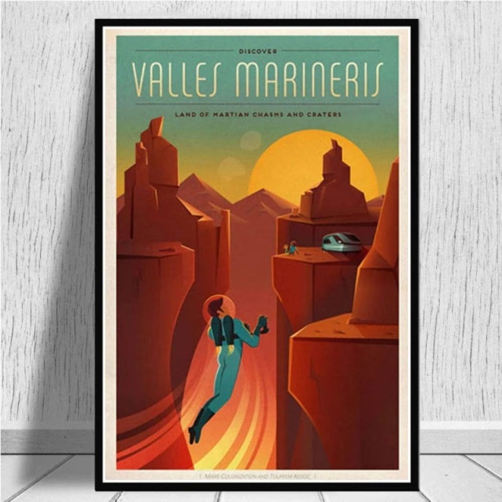 Poster Vintage Vallée de Mars