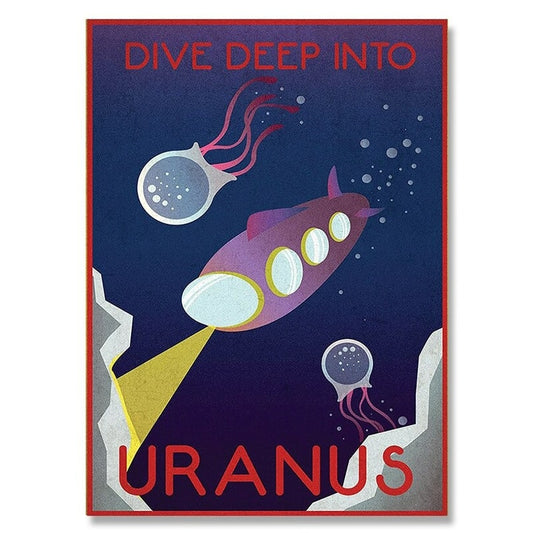 Poster Rétro Uranus 30x40cm