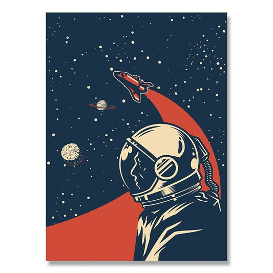 Poster Vintage Astronaute 30x40cm