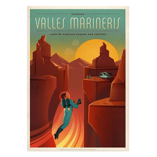 Poster Vintage Valles Marineris 30x42cm