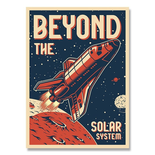 Poster Vintage Système Solaire 30x40cm