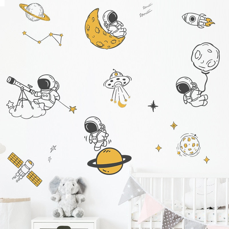 Stickers Muraux Adhésifs Astronautes et Planètes Default Title