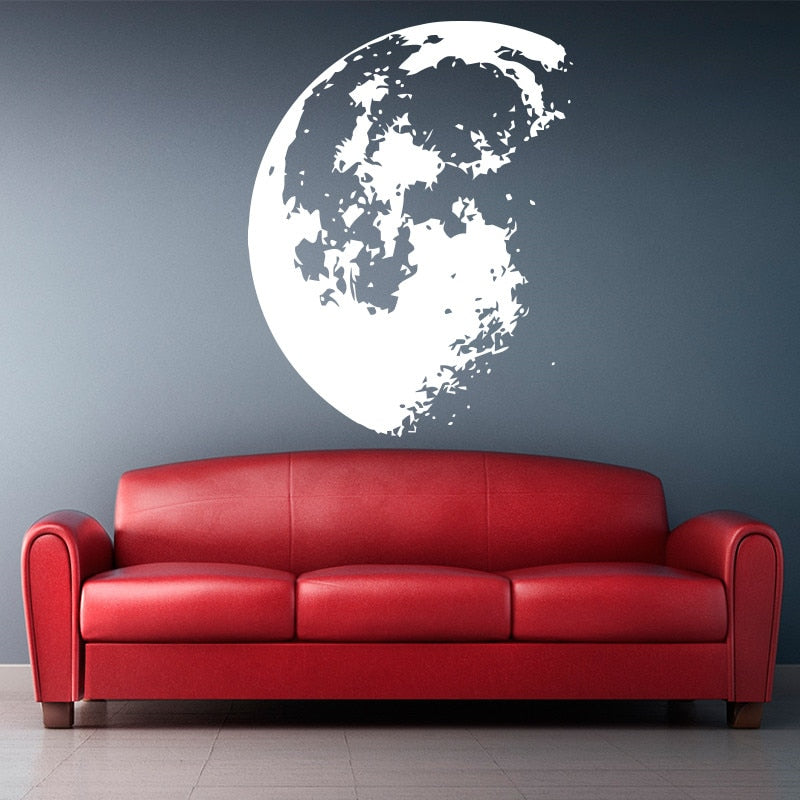 Sticker mural Demi-Lune Blanc