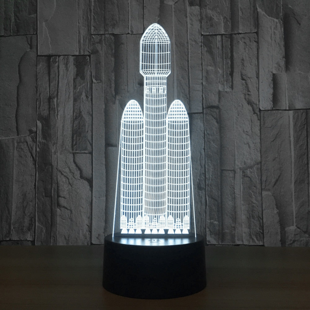 Lampe 3D fusée