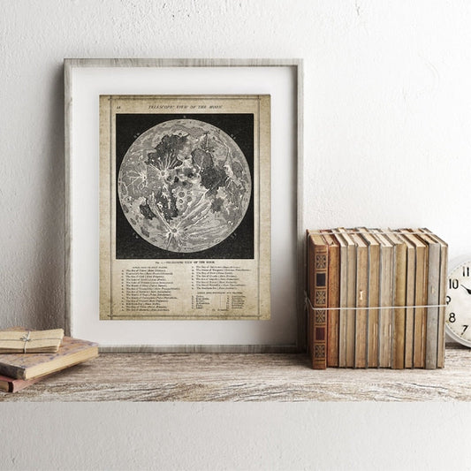 Poster Carte de la Lune