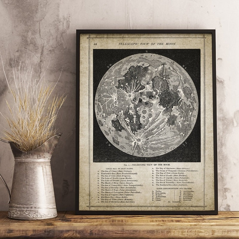 Poster Carte de la Lune