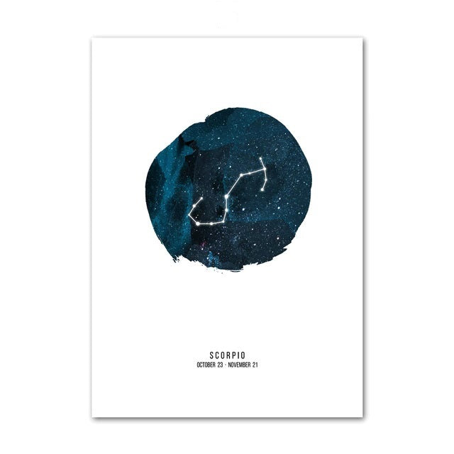 Poster Signes du Zodiaque | Constellations Scorpion