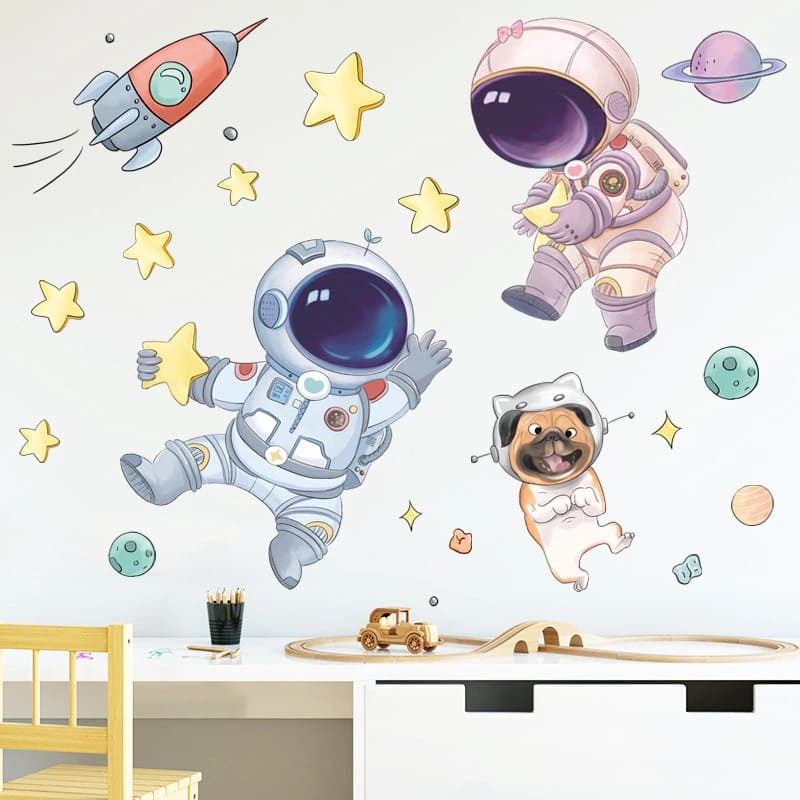 Stickers Petits Astronaute dans l'Espace