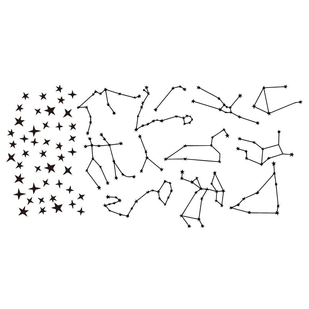 Stickers Constellations du Zodiaque Noir