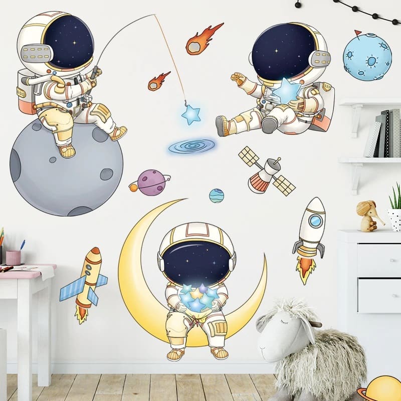 Sticker Muraux d'Astronautes pour Enfant Default Title