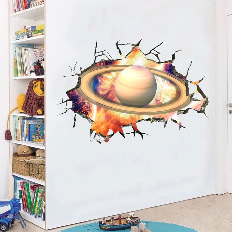 Sticker Mural 3D Saturne Default Title