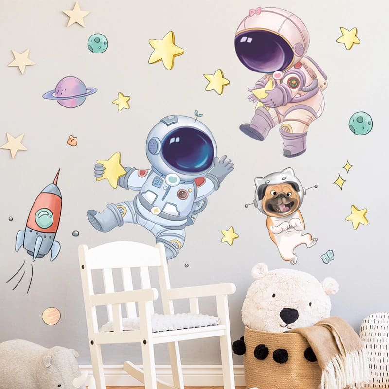 Stickers Petits Astronaute dans l'Espace