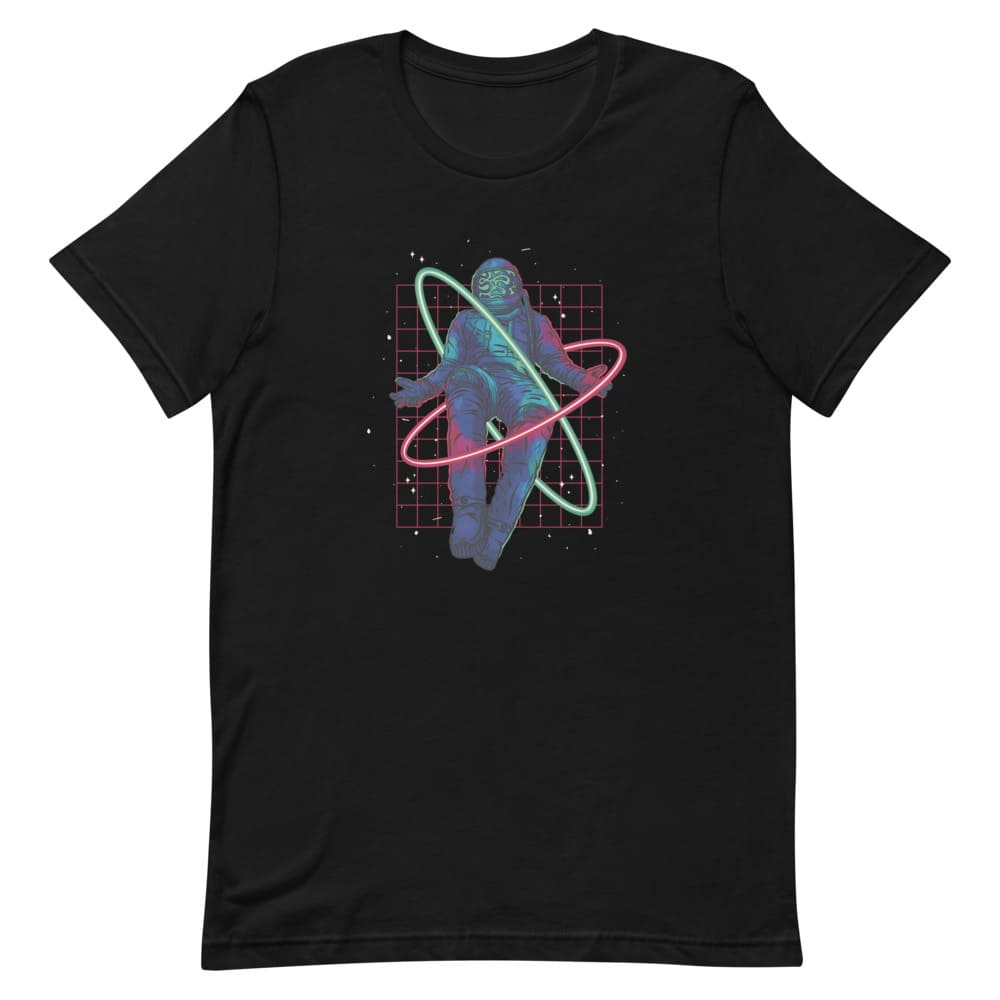 T-shirt Astronaute Néon Noir