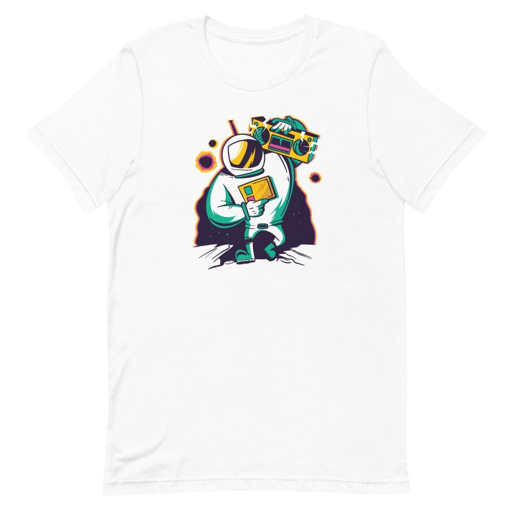 T-shirt Astronaute Boombox Blanc