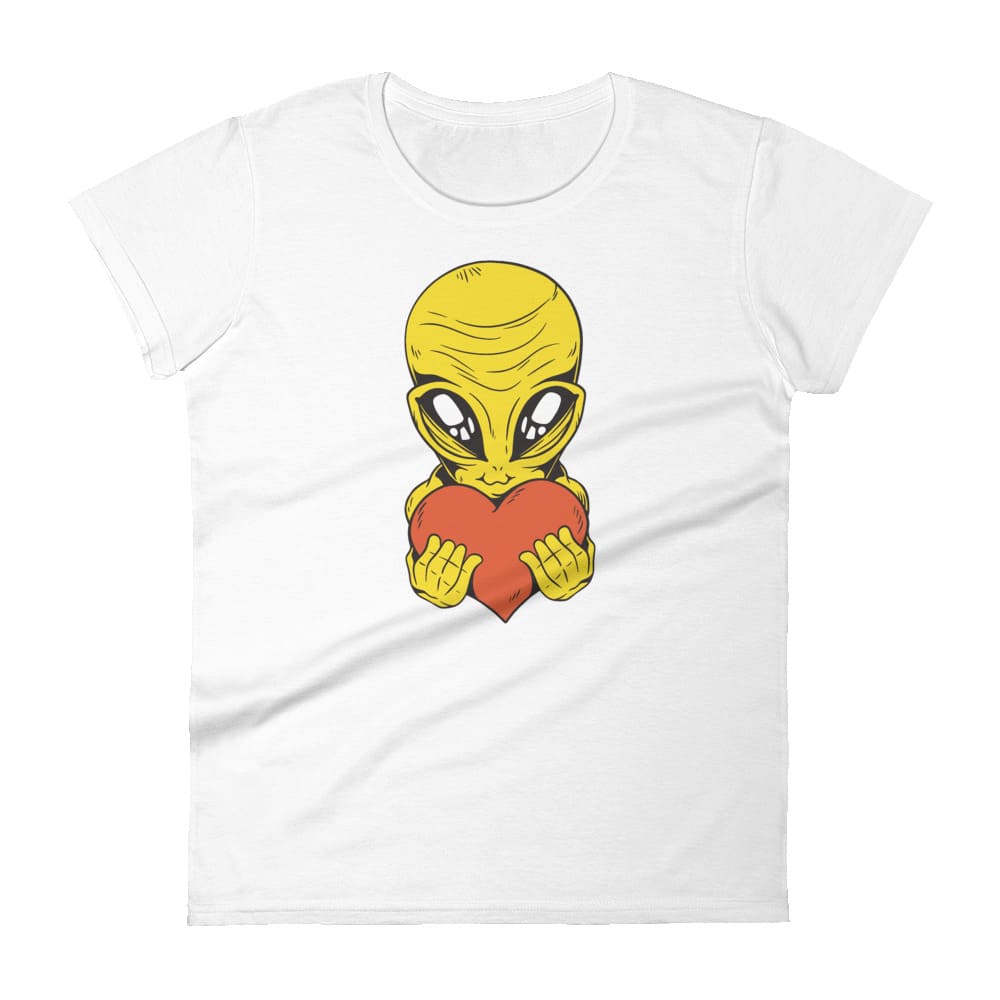 T-shirt Alien apportant l'Amour Blanc