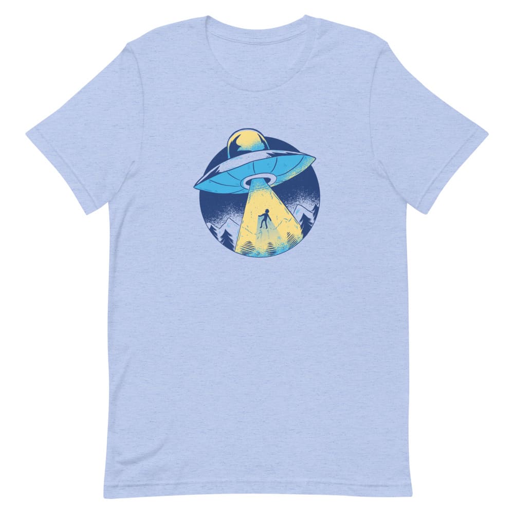 T-shirt Ovni Alien Bleu Chiné