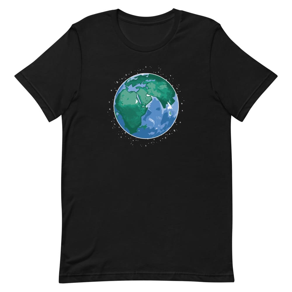 T-Shirt Planète Terre Noir