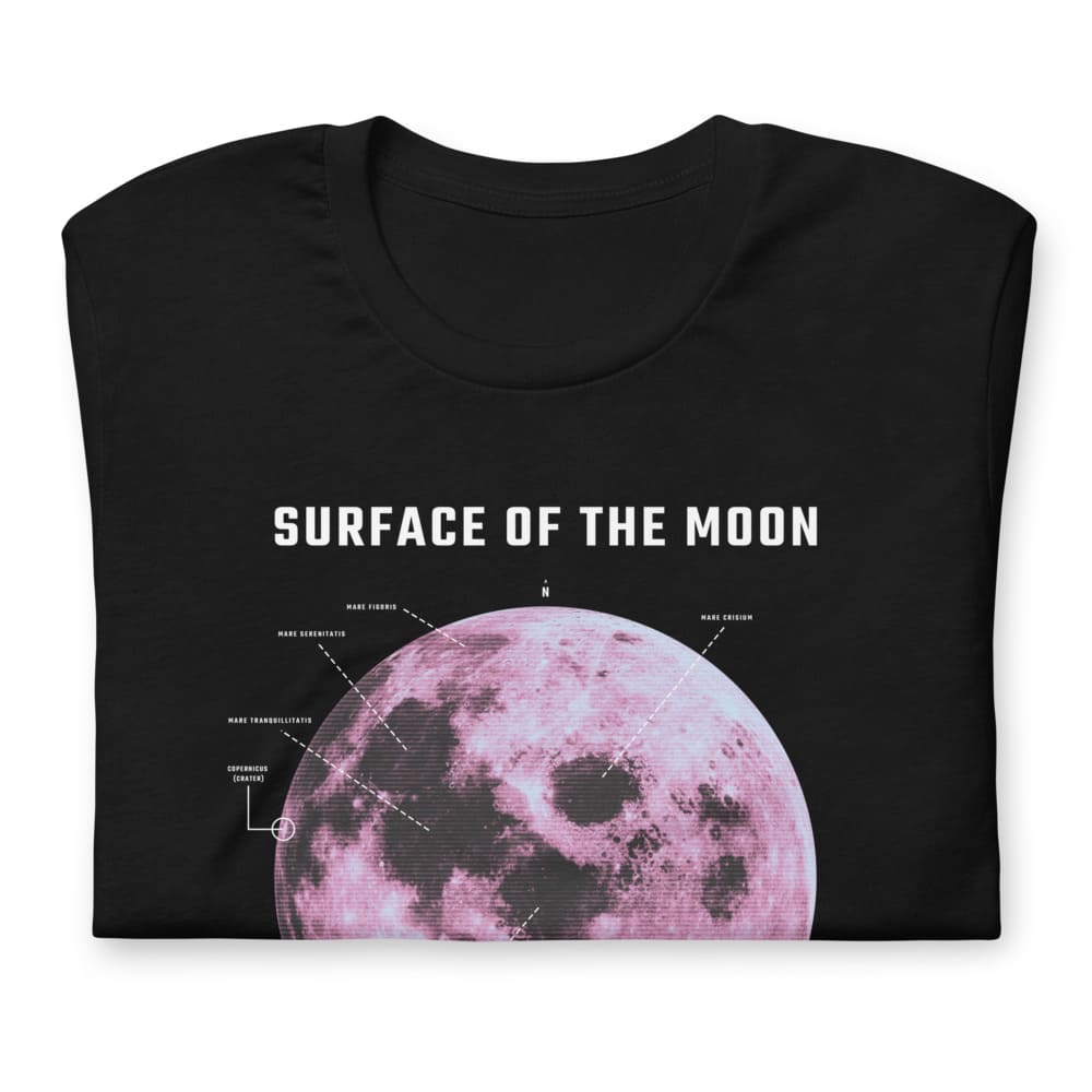 T-shirt surface de la Lune