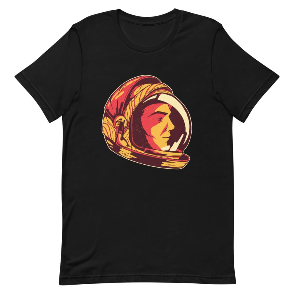 T-Shirt Casque Astronaute Noir