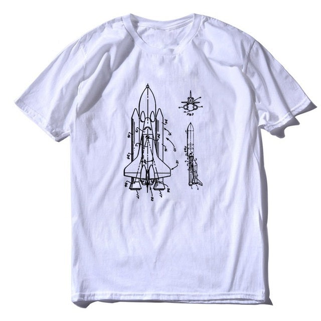 T-Shirt Navette Spatiale Blanc