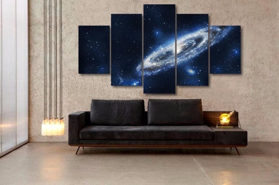 Tableau Galaxie Solitaire Avec cadre