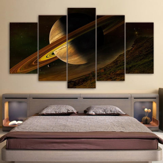 Tableau Planète Saturne Avec cadre