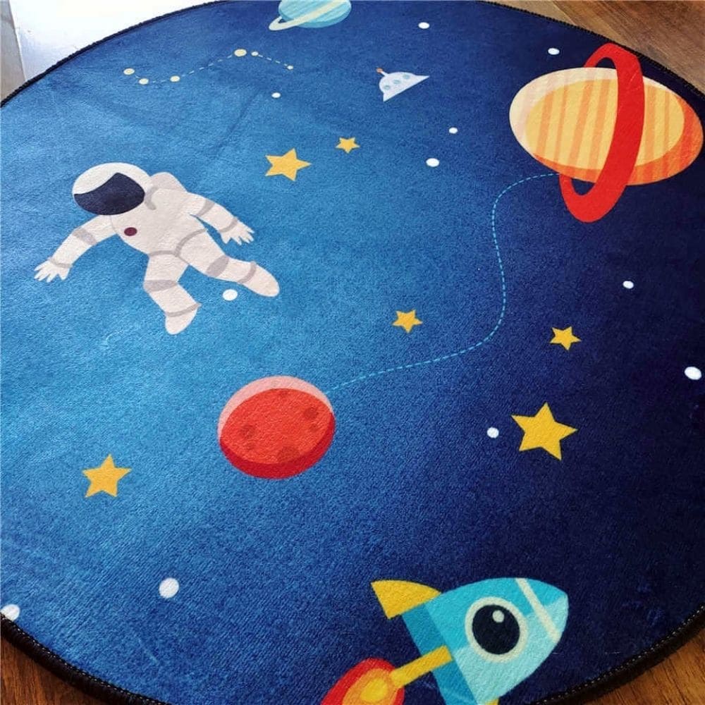 Tapis rond Astronaute dans l'Espace