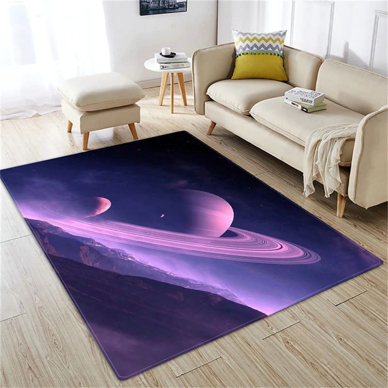 Tapis Planète Saturne dans le Ciel 150 x 235cm