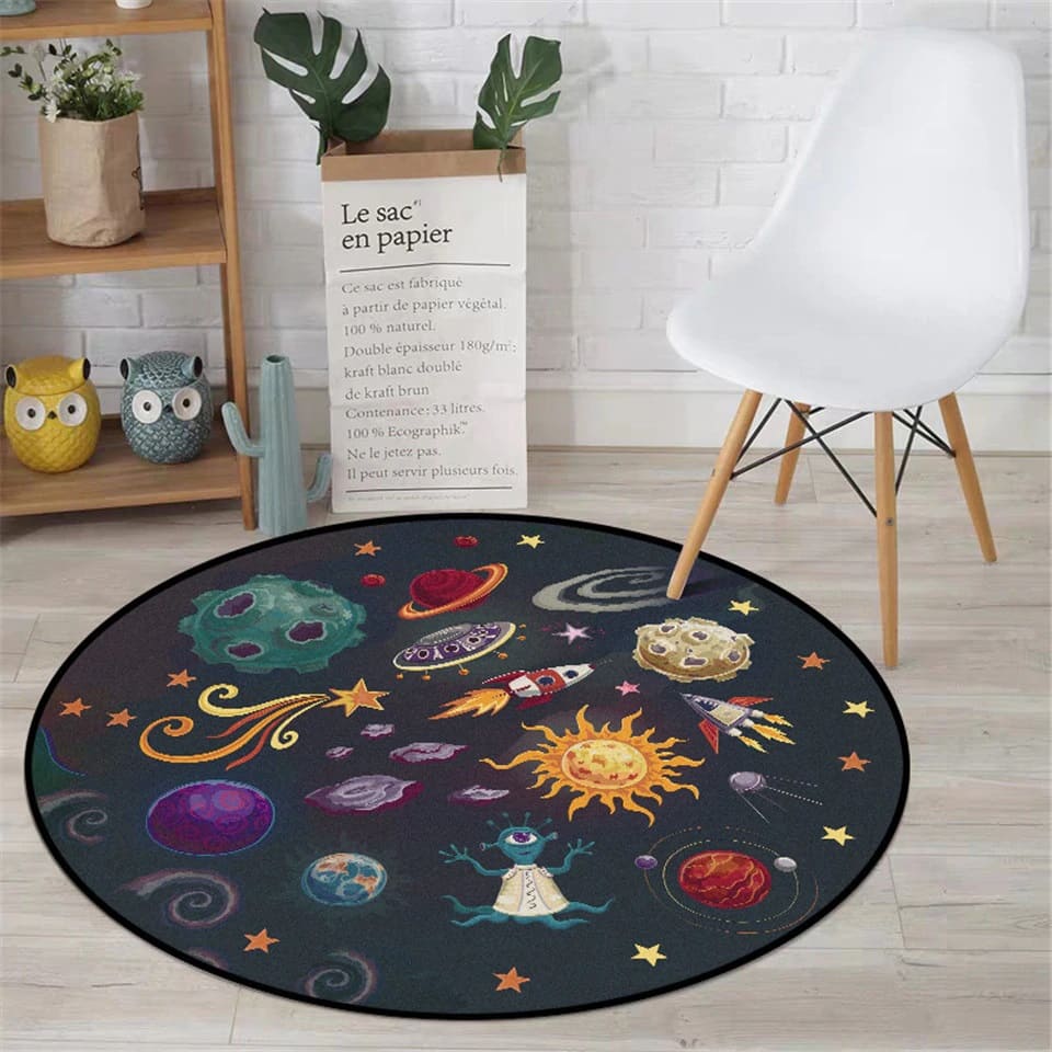 Tapis rond Environnement Spatial