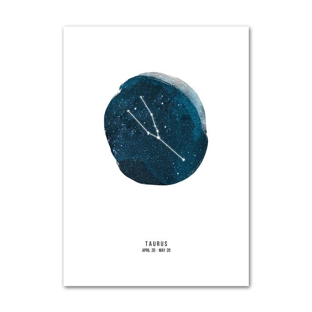 Poster Signes du Zodiaque | Constellations Taureau