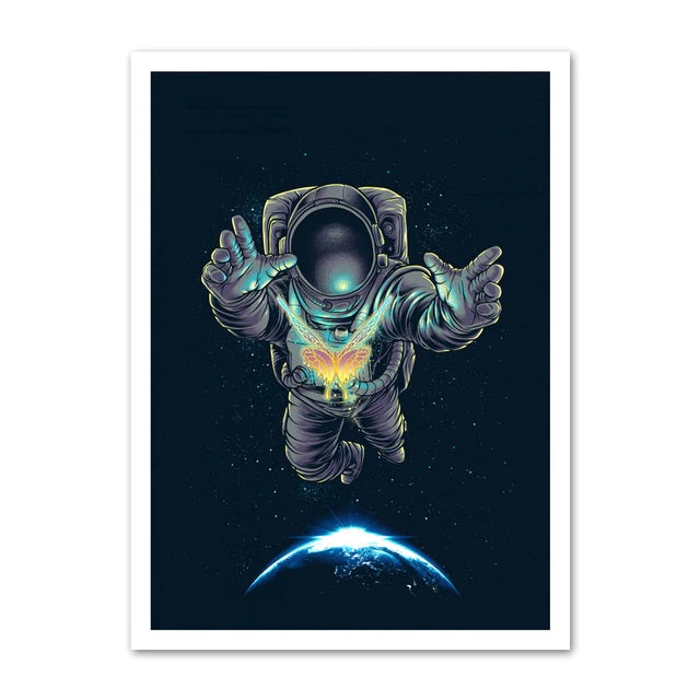 Poster Astronaute Rêveries Spatiales 50 x 70 cm