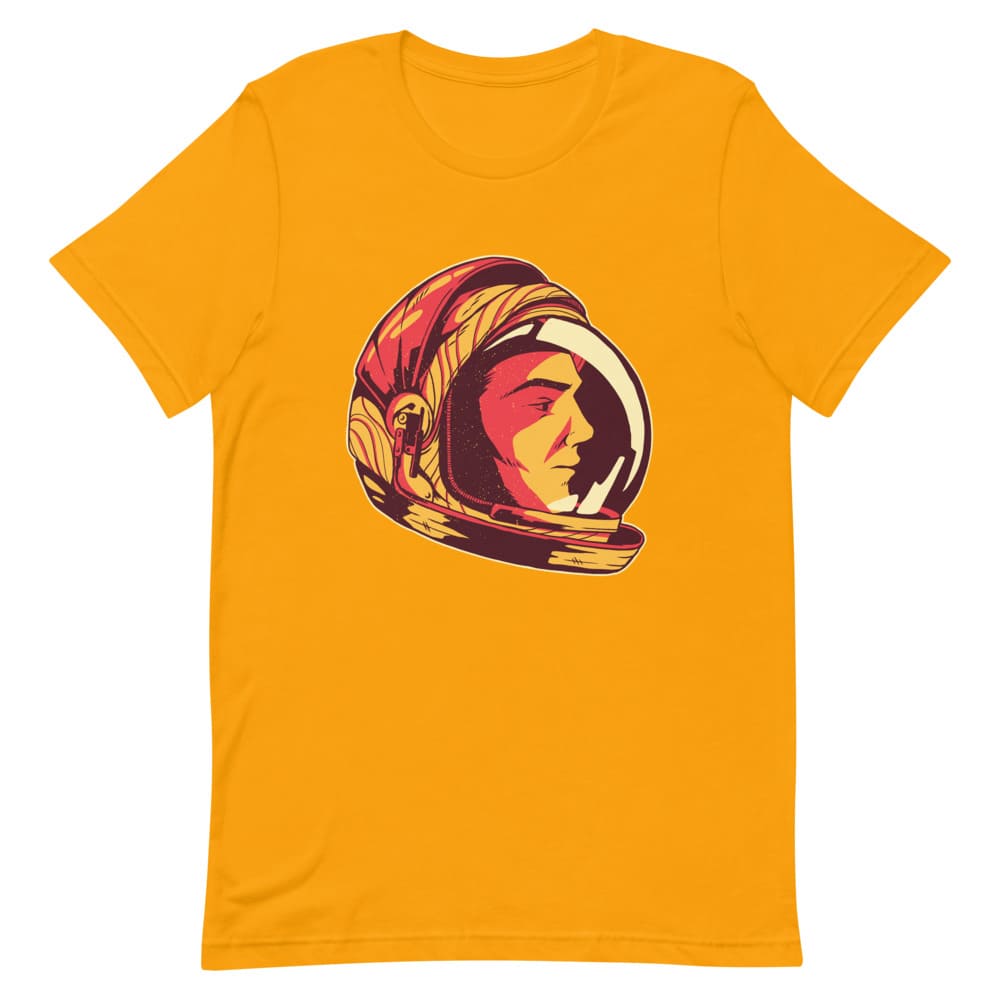 T-Shirt Casque Astronaute Doré