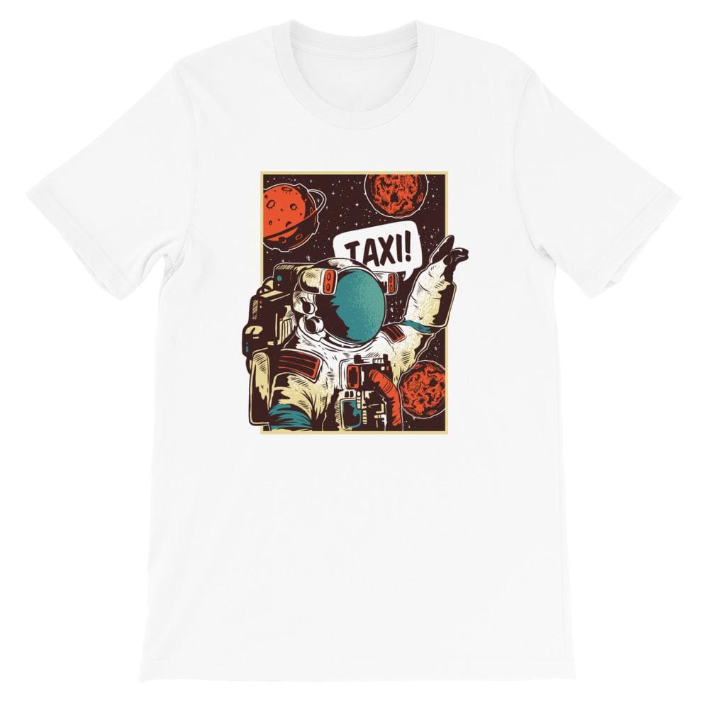 T-Shirt Astronaute Taxi Blanc